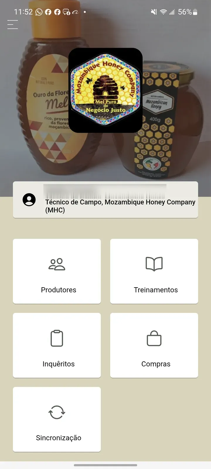 Aplicação FAMS configurada para a MHC
